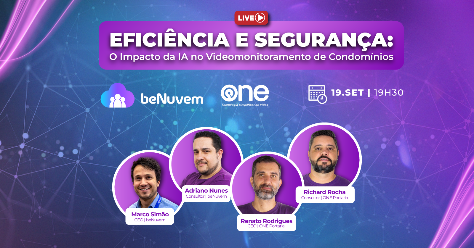 beNuvem e ONE Portaria Realizam Live sobre o Impacto da IA no Monitoramento de Condomínios